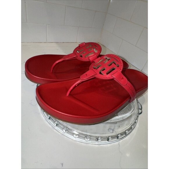 Tommy Hilfiger Womens Relina Red Thong Sandals Shoes Sz 10 flip flops - Picture 5 of 13
